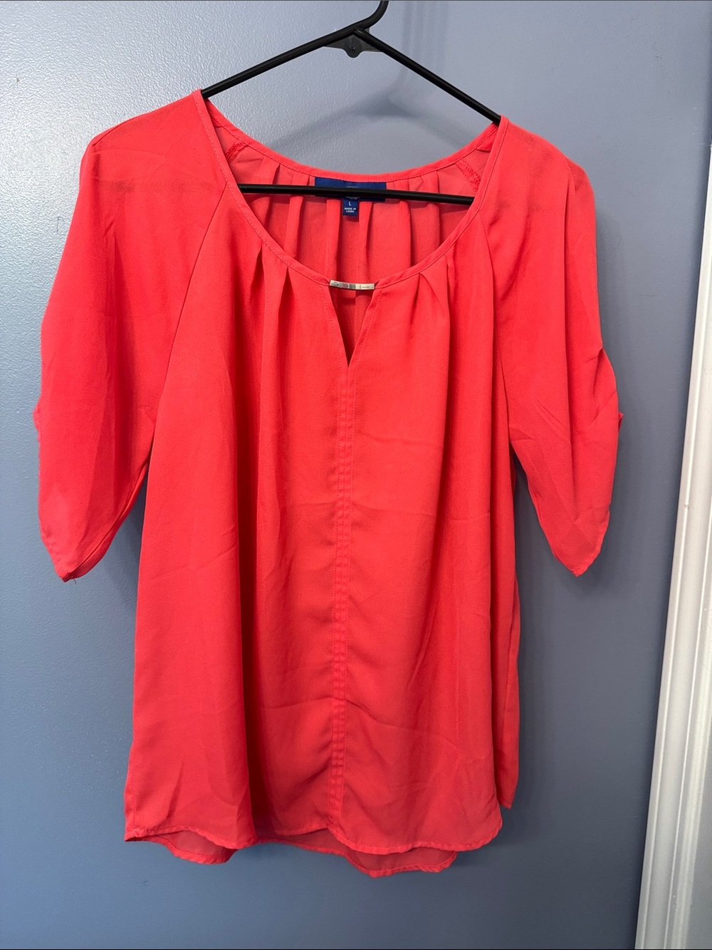 Apt. 9 Women’s Coral Split-Neck Blouse